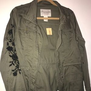 American Rag Long Sleeve Army Green Jacket